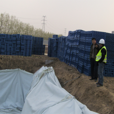 500立方雨水收集池施工现场